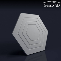 Гипсовая 3D панель Шестигранник рельефный