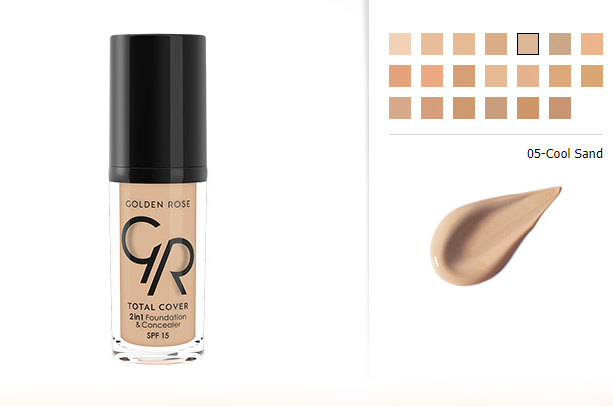 Golden Rose Крем тональный/корректор тон 05 TOTAL COVER 2in 1 Foundation & Concealer SPF15