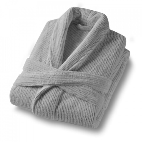 Халат L'appartement Slim Ribbed серый