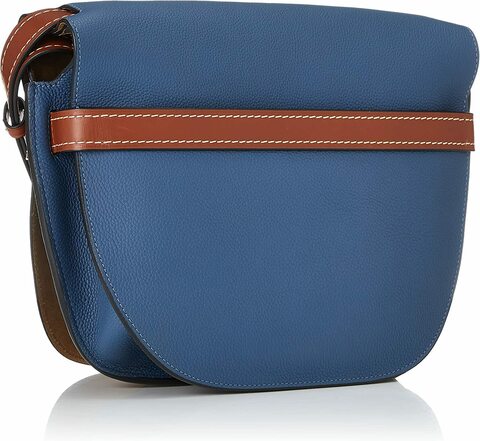 Кожаная сумка Loewe Gate синий