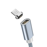 Кабель USB - Micro-USB 2.4А магнитный HOCO U40A 1м (100 см) (Серебро)