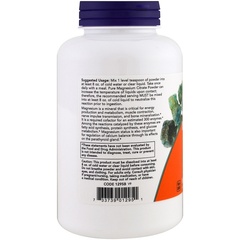 Now Foods, Цитрат магния, чистый порошок, 227 г