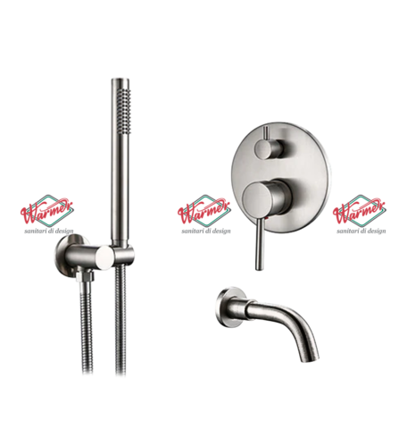 Комплект для ванны и душа Warmer Brushed Chrome Line 150135