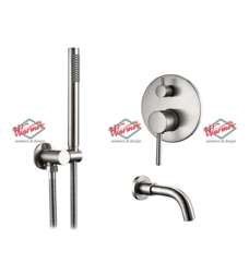 Комплект для ванны и душа Warmer Brushed Chrome Line 150135