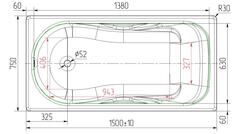 ВАННА ЧУГУННАЯ СИБИРЯЧКА 150х75