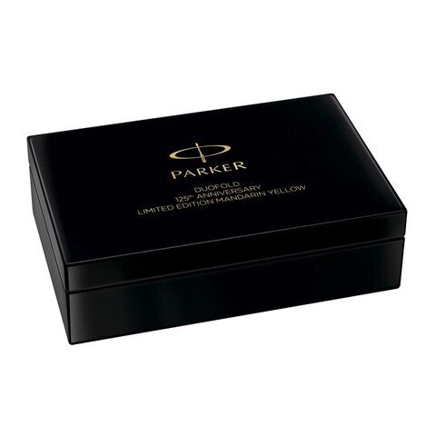 Ручка перьевая Parker Duofold 125th Anniversary Mandarin Yellow, F100 (1867457)