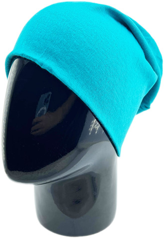 Картинка шапка-бини Skully Wear beanie cotton aqua - 5