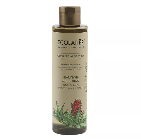 Ecolatier green ORGANIC ALOE VERA  Шампунь для волос Интенсивное укрепление & Рост , 250мл