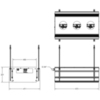 Gessi BINARIO Профиль линейный 670 мм., для 3 модулей, установка Easy-Fix, цвет Black XL 61125#299