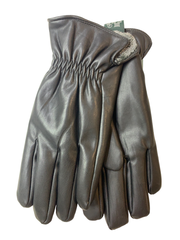 Yongsheng.Эко кожа. Подклад плюш-флис.Перчатки.Мужские.10 шт в упаковке.