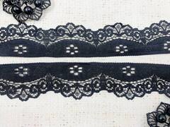 Кружево стрейч, ш. 3,5 см, чёрный