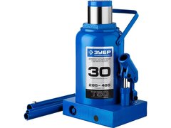 ЗУБР 30 т, 285 - 465 мм, бутылочный гидравлический домкрат, Профессионал (43060-30)