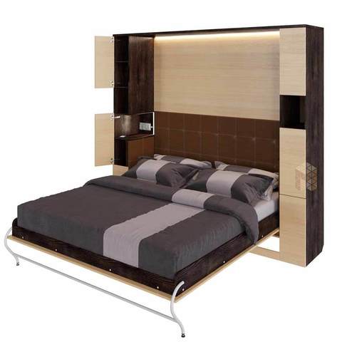 Шкаф-кровать вертикальная с диваном Глория