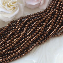 Майорка шоколадная 4 мм, 1 нить, МА086