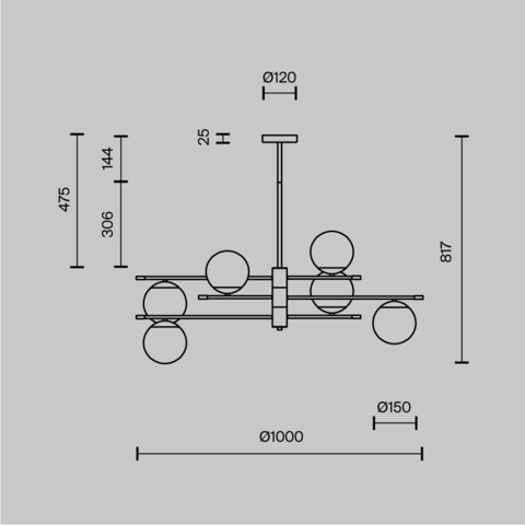 Подвесная люстра Maytoni Nostalgia MOD048PL-06G