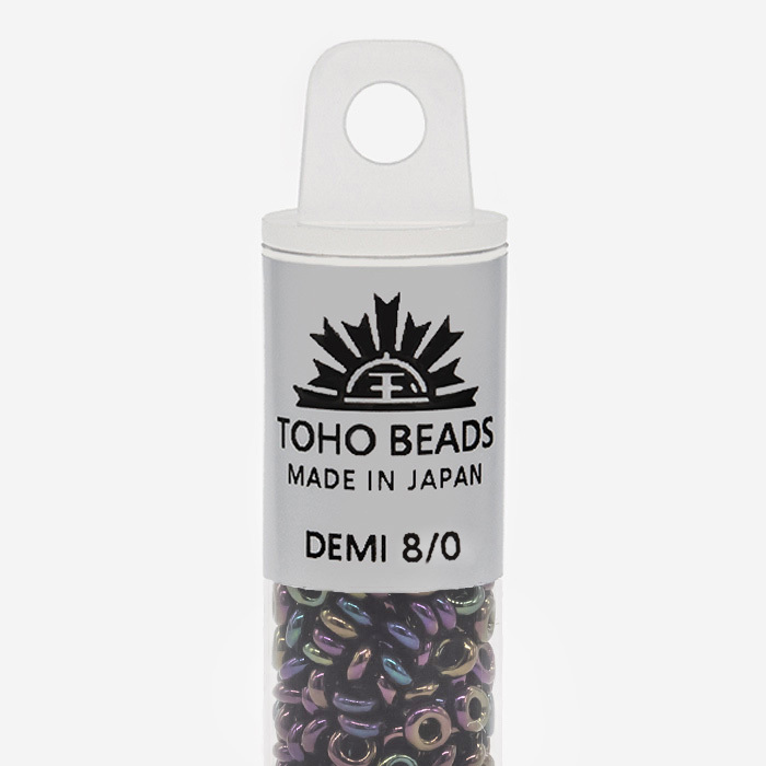 Японский бисер TOHO Demi 8/0 (№85), металлизированный, непрозрачный глянцевый