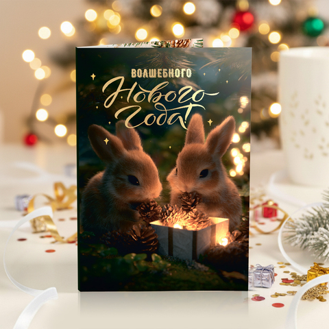 Открытка 4 шоколадки 