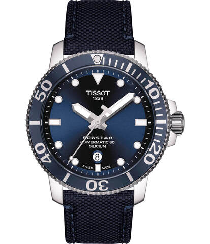 Наручные механические часы Tissot Seastar 1000 Powermatic 80 Silicium T120.407.17.041.01