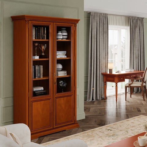 ЛОРЕНЦО Шкаф для книг2-дв. (филенка)