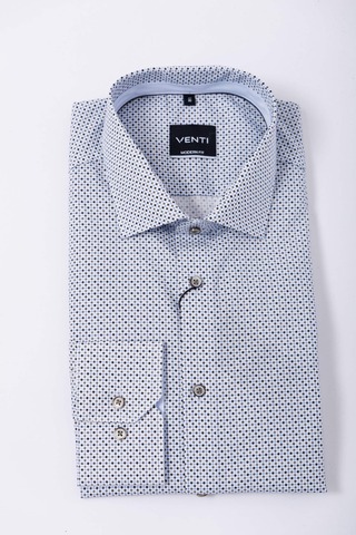 VENTI Modern Fit Сорочка хлопковая слегка приталенная в узор. Технология Easy Care