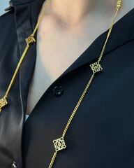 Колье цепочка длинная LOEWE с логотипами