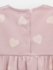 платье  для девочки  КР 5939/розовый лед,сердечки к597