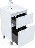 Aquanet 345673 Тумба с раковиной Алвита new 50 (Flat) напольная 2 ящ. цв. белый матовый (345673)