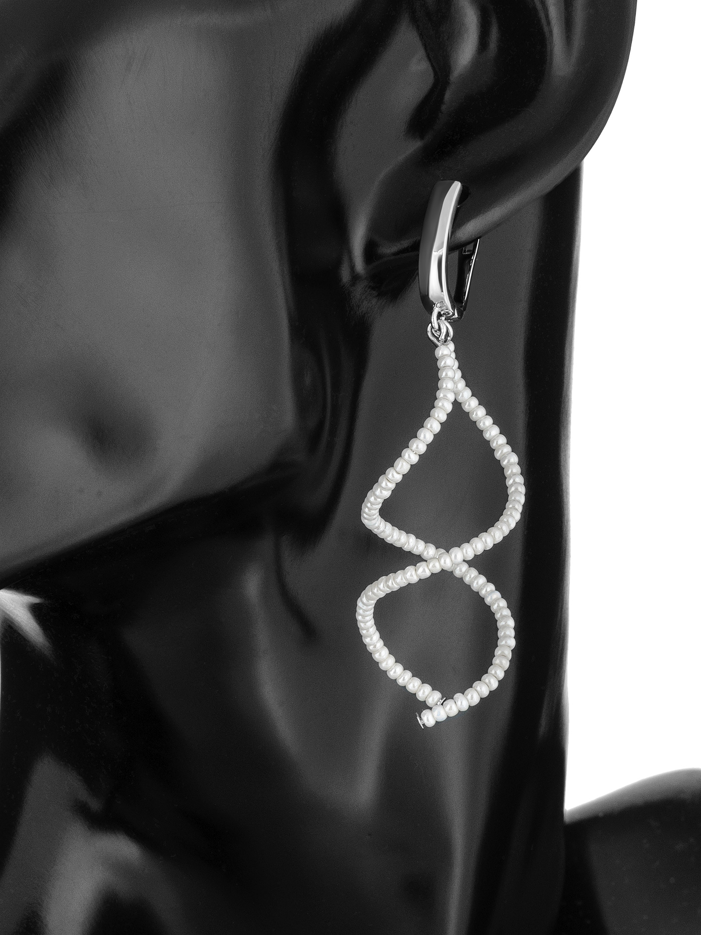 Длинные серьги с жемчугом