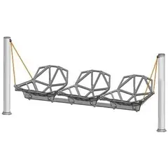 Данглы 3-хместные на растяжках непрозрачные