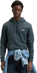 Толстовка мужская LEE ESSENTIAL LEE HOODIE WASHED BLACK