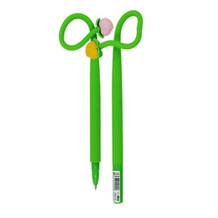 Ручка шариковая, масляная, Basir, синие чернила, серия "Персик", гибкая с фигуркой, 36 шт