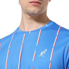 Теннисная футболка Australian Ace T-Shirt With Stripes Print - blu zaffiro