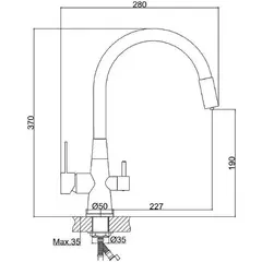 Смеситель для кухни со встроенным фильтром HAIBA HB76859-7 черный
