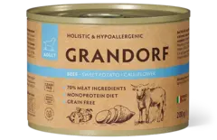 Grandorf Dog консервы для собак паштет из говядины с бататом и цветной капусты 200г