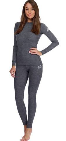 Комплект термобелья из шерсти мериноса Norveg Soft Grey Melange женский