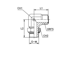 Штуцер ORFS90 13/16" BSP 3/8" CAST