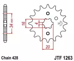Звезда мотоциклетная JT JTF1263.14
