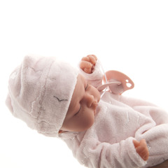 Munecas Antonio Juan Кукла пупс Луни в розовом, 26 см, винил (40183)