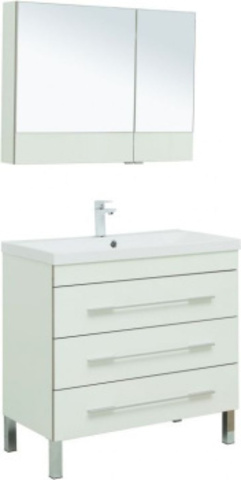 Aquanet 287660 Комплект мебели для ванной  Верона 90 белый (напольный 3 ящика)