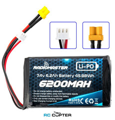 АКБ RADIOMASTER 2S 7.4V 6200mAh Lipo Battery для RadioMaster BOXER и TX16S (Разъем: JST-XH и XT30)