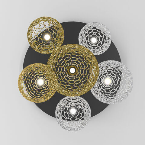 Подвесной светодиодный светильник Eurosvet Ruche 90352/6 золото/хром