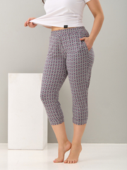 Бриджи Дв-202/серый-цветочныйорнамент