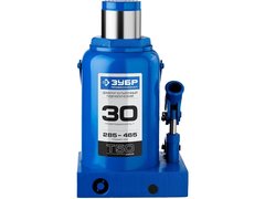 ЗУБР 30 т, 285 - 465 мм, бутылочный гидравлический домкрат, Профессионал (43060-30)