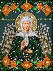 И-14а Набор для вышивания хрустальными камнями Матрона Московская