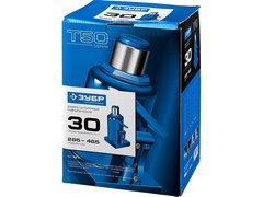 ЗУБР 30 т, 285 - 465 мм, бутылочный гидравлический домкрат, Профессионал (43060-30)