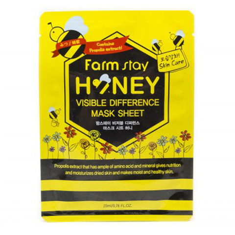 FarmStay Visible Difference Mask Sheet Honey - Тканевая маска для лица с экстрактом меда