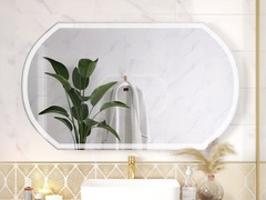 ЗЕРКАЛО LED 090 DESIGN 120X70 С ПОДСВЕТКОЙ С АНТИЗАПОТЕВАНИЕМ ОВАЛЬНОЕ