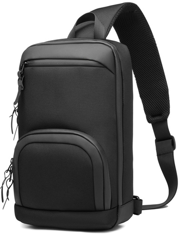 Картинка рюкзак однолямочный Ozuko 9516 Black - 1