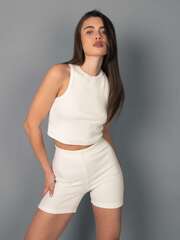 Домашний комплект женский топ с шортами молочный