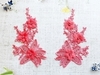 Нашивной элемент со стразами, коралловый, р. 12х19 см